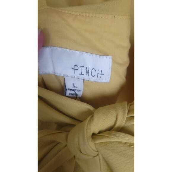 Pinch Golden Yellow Midi Dress Tie Back NWT Large - Picture 10 of 14